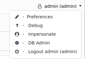 Cavaliba User Menu