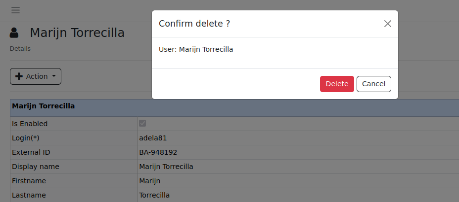 User Delete