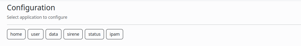 Application Configuration